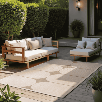 NORTHRUGS Dubbelzijdig Buitenkleed Bowen - Creme / Beige