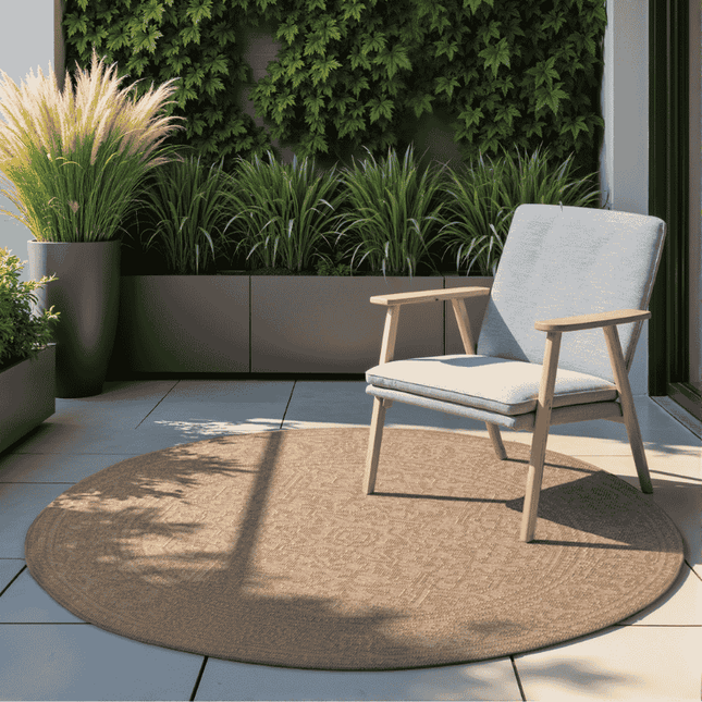 NORTHRUGS Dubbelzijdig Buitenkleed Kona Rond - Beige