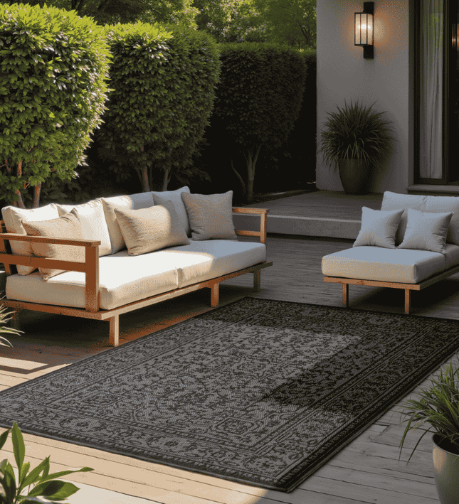 NORTHRUGS Dubbelzijdig Buitenkleed Kona - Zwart