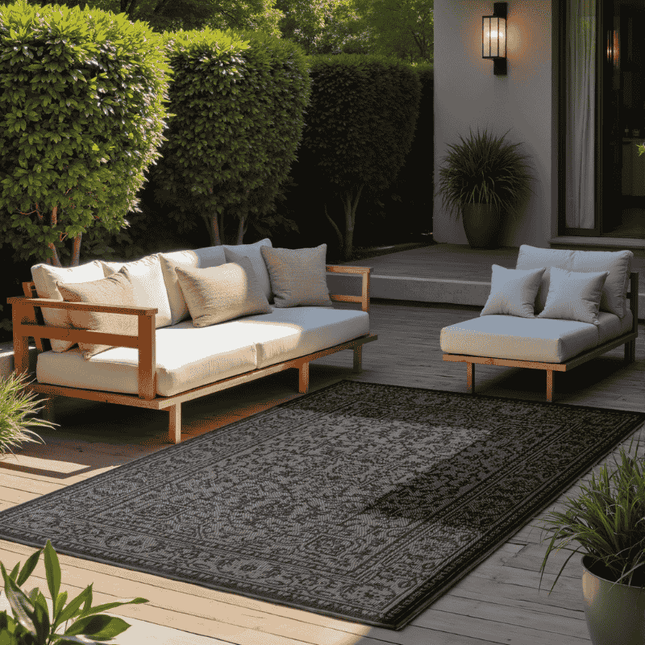NORTHRUGS Dubbelzijdig Buitenkleed Kona - Zwart