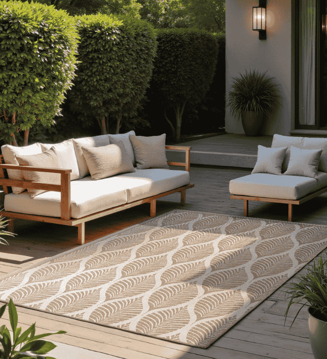 NORTHRUGS Dubbelzijdig Buitenkleed Liora - Beige