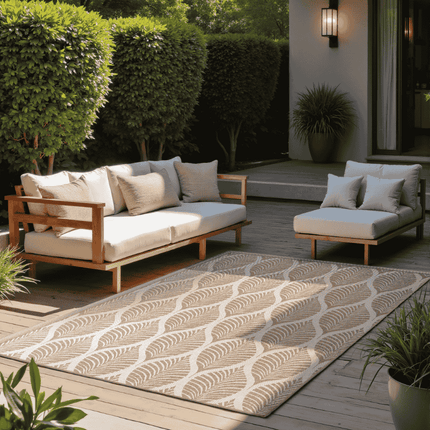 NORTHRUGS Dubbelzijdig Buitenkleed Liora - Beige