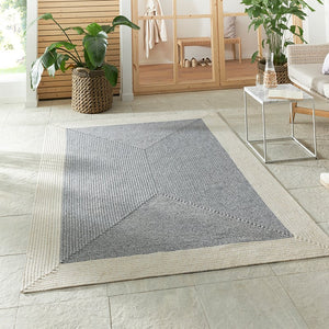 NORTHRUGS Jute Vloerkleed Braids - Grijs/Creme