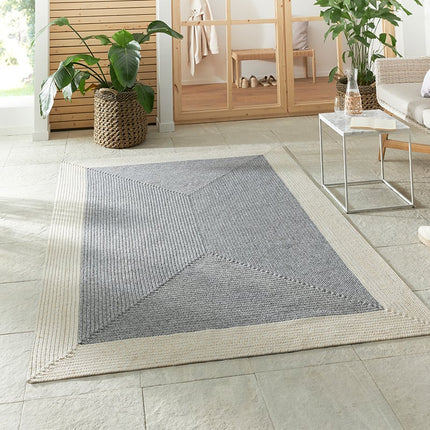 NORTHRUGS Jute Vloerkleed Braids - Grijs/Creme