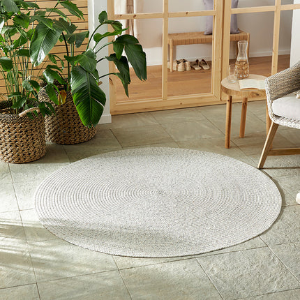 NORTHRUGS Jute Vloerkleed Braids - Rond - Grijs