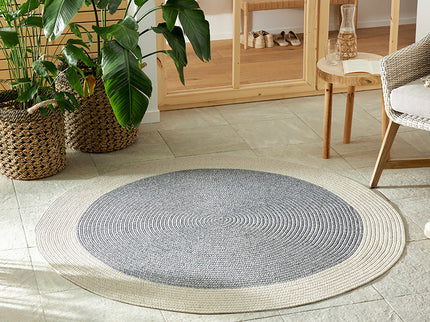NORTHRUGS Jute Vloerkleed Braids - Rond - Grijs/Creme