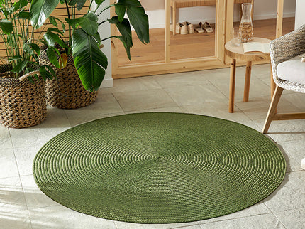 NORTHRUGS Jute Vloerkleed Braids - Rond - Groen