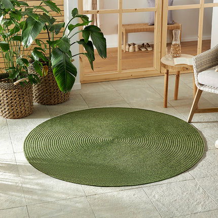 NORTHRUGS Jute Vloerkleed Braids - Rond - Groen