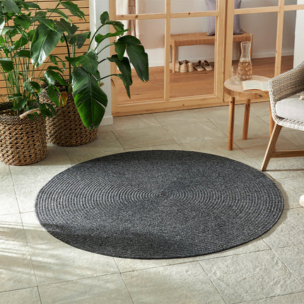 NORTHRUGS Rond  Buitenkleed Trenzado - Donkergrijs