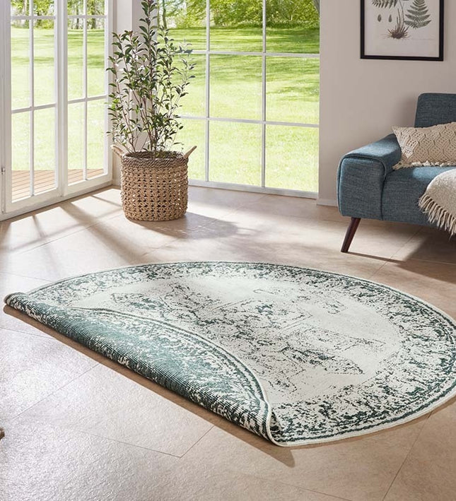 NORTHRUGS Twin Supreme Dubbelzijdig Rond Vloerkleed Borbon - Groen
