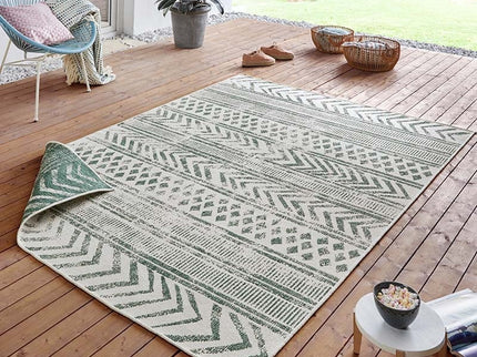 NORTHRUGS Twin Supreme Dubbelzijdig vloerkleed Biri - Groen / Crème