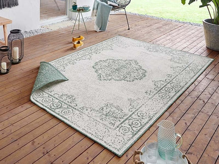 NORTHRUGS Twin Supreme Dubbelzijdig vloerkleed Triomphe - Groen / Crème