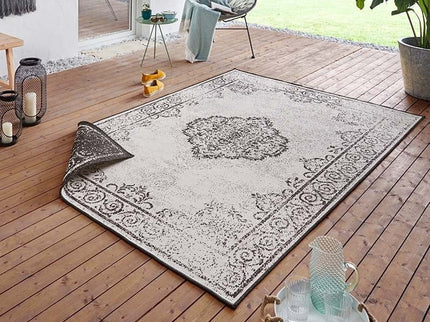 NORTHRUGS Twin Supreme Dubbelzijdig vloerkleed Triomphe - Zwart / Crème