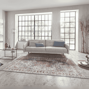 Nouristan Vintage Vloerkleed Anthea - Creme/Blauw