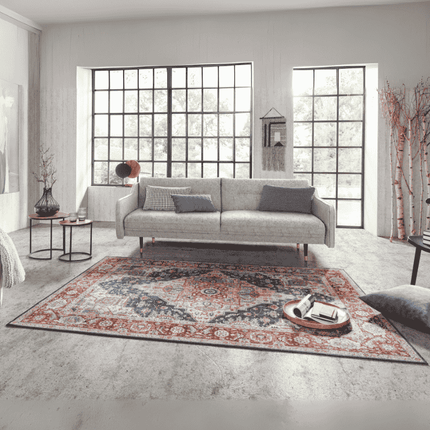 Nouristan Vintage Vloerkleed Sylla - Rood/Blauw
