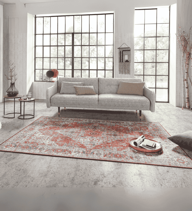 Nouristan Vintage Vloerkleed Sylla - Rood/Meerkleurig