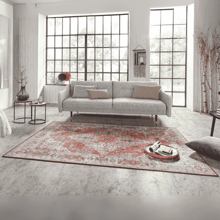 Nouristan Vintage Vloerkleed Sylla - Rood/Meerkleurig
