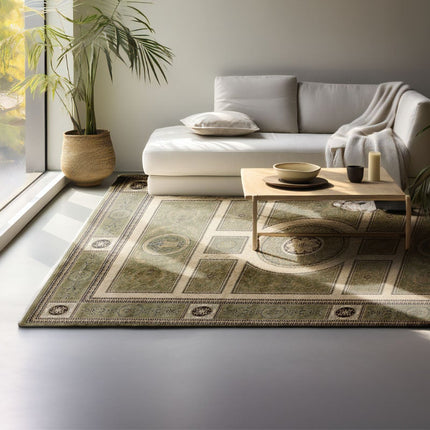 Nouristan Vloerkleed Herat  Caïro - Groen/Crème