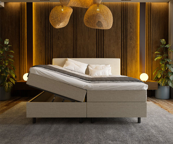Opbergboxspring Hotel - Beige