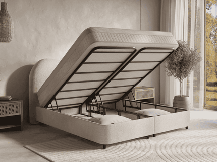 Boxspring met Opbergruimte - Arcus - Off-White