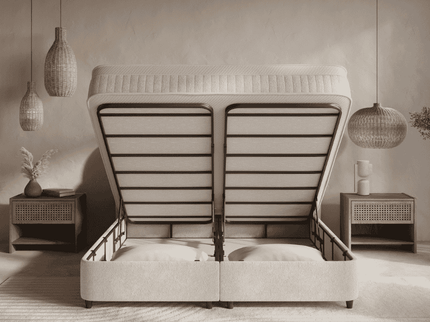 Boxspring met Opbergruimte - Arcus - Off-White