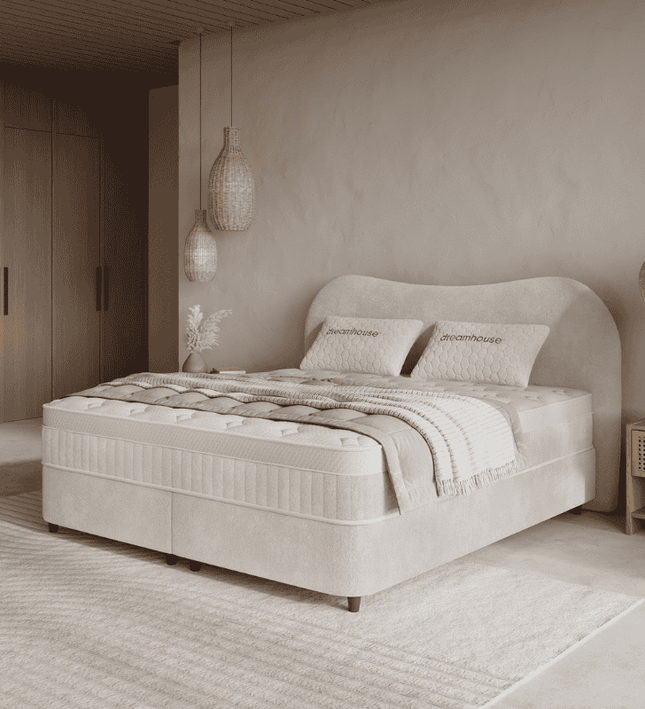 Boxspring met Opbergruimte - Arcus - Off-White
