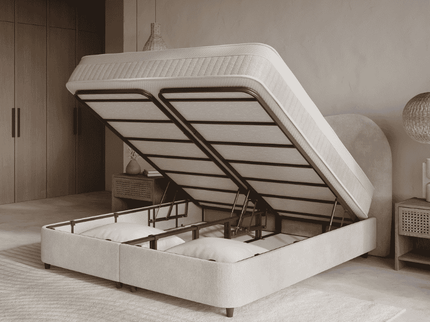 Boxspring met Opbergruimte - Arcus - Off-White