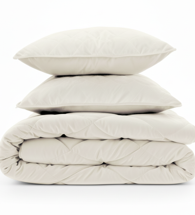 Lazy Dekbed Zonder Overtrek - Velvet - Beige/Off White
