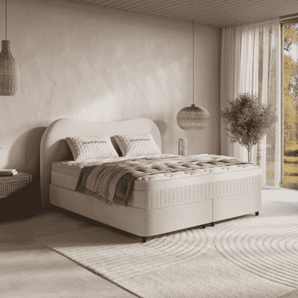 Boxspring met Opbergruimte - Arcus - Off-White