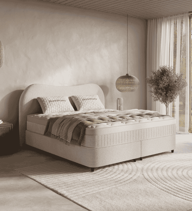 Boxspring met Opbergruimte - Arcus - Off-White