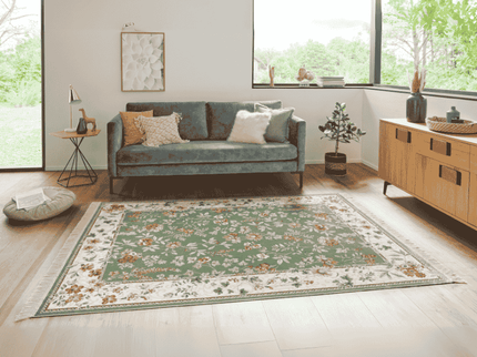 Vloerkleed Oriental Flowers - Groen