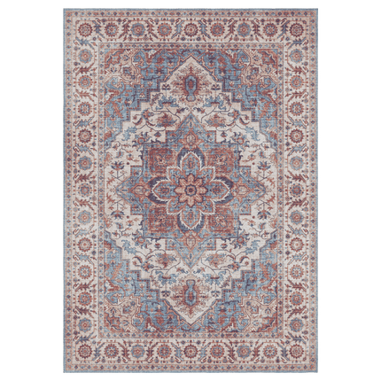 Vintage Vloerkleed Anthea - Creme/Blauw
