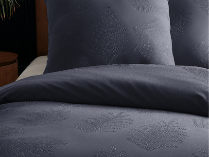Dekbedovertrek 3D Embossed - Leaves - Antraciet