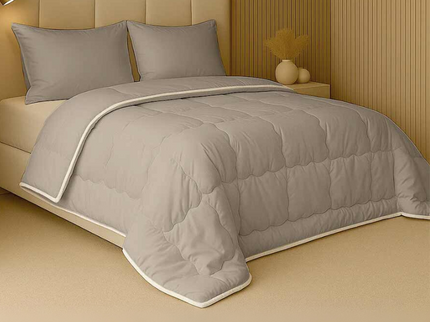 Easy Dekbed Zonder Overtrek - Percale Katoen - Taupe