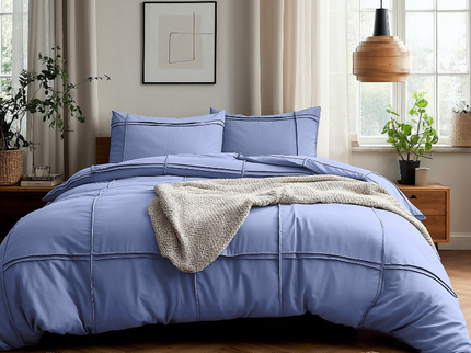 Dekbedovertrek Washed Tufted - Blauw