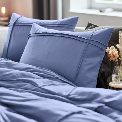 Dekbedovertrek Washed Tufted - Blauw