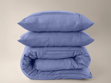 Dekbedovertrek Washed Tufted - Blauw