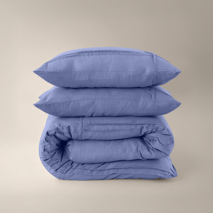 Dekbedovertrek Washed Tufted - Blauw