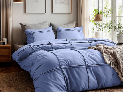 Dekbedovertrek Washed Tufted - Blauw
