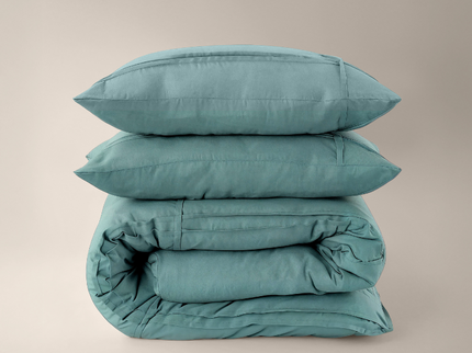 Dekbedovertrek Washed Tufted - Groen