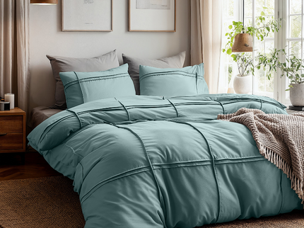 Dekbedovertrek Washed Tufted - Groen