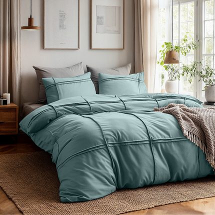 Dekbedovertrek Washed Tufted - Groen