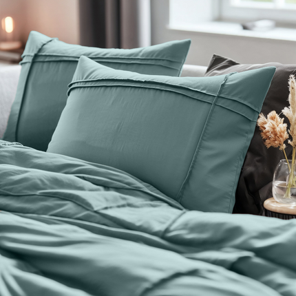 Dekbedovertrek Washed Tufted - Groen