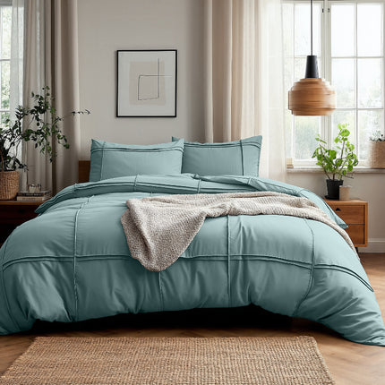 Dekbedovertrek Washed Tufted - Groen