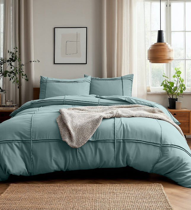 Dekbedovertrek Washed Tufted - Groen