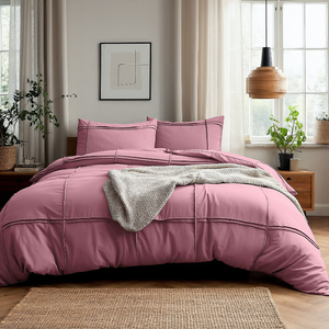 Dekbedovertrek Washed Tufted - Oud Roze