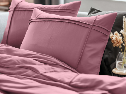 Dekbedovertrek Washed Tufted - Oud Roze