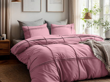 Dekbedovertrek Washed Tufted - Oud Roze