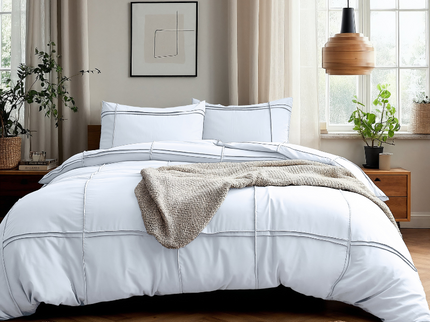 Dekbedovertrek Washed Tufted - Wit
