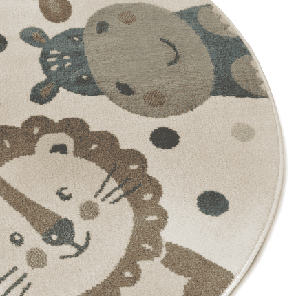 Vloerkleed Kids Animal Party Rond